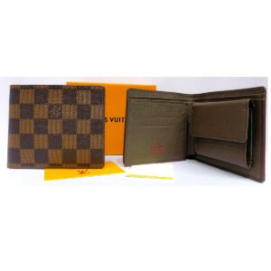 Louis Vuitton Damier Ebene Marco Bifold Wallet with Coin Pocket - Brown