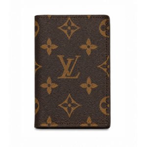 Luxury Monogram Canvas Pocket Organizer Card Holder Wallet