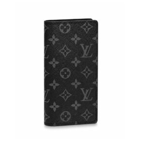 Monogram Eclipse Canvas Brazza Slim Vertical Long Wallet
