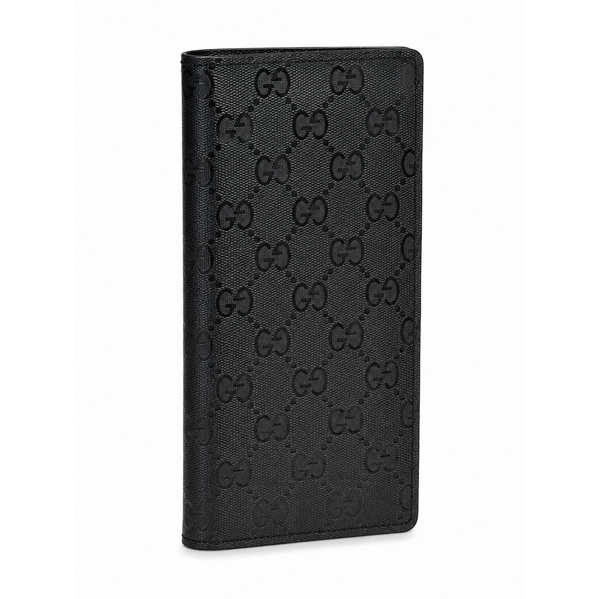 Gucci GG Supreme Canvas Vertical Long Wallet with Leather Trim - Image 2