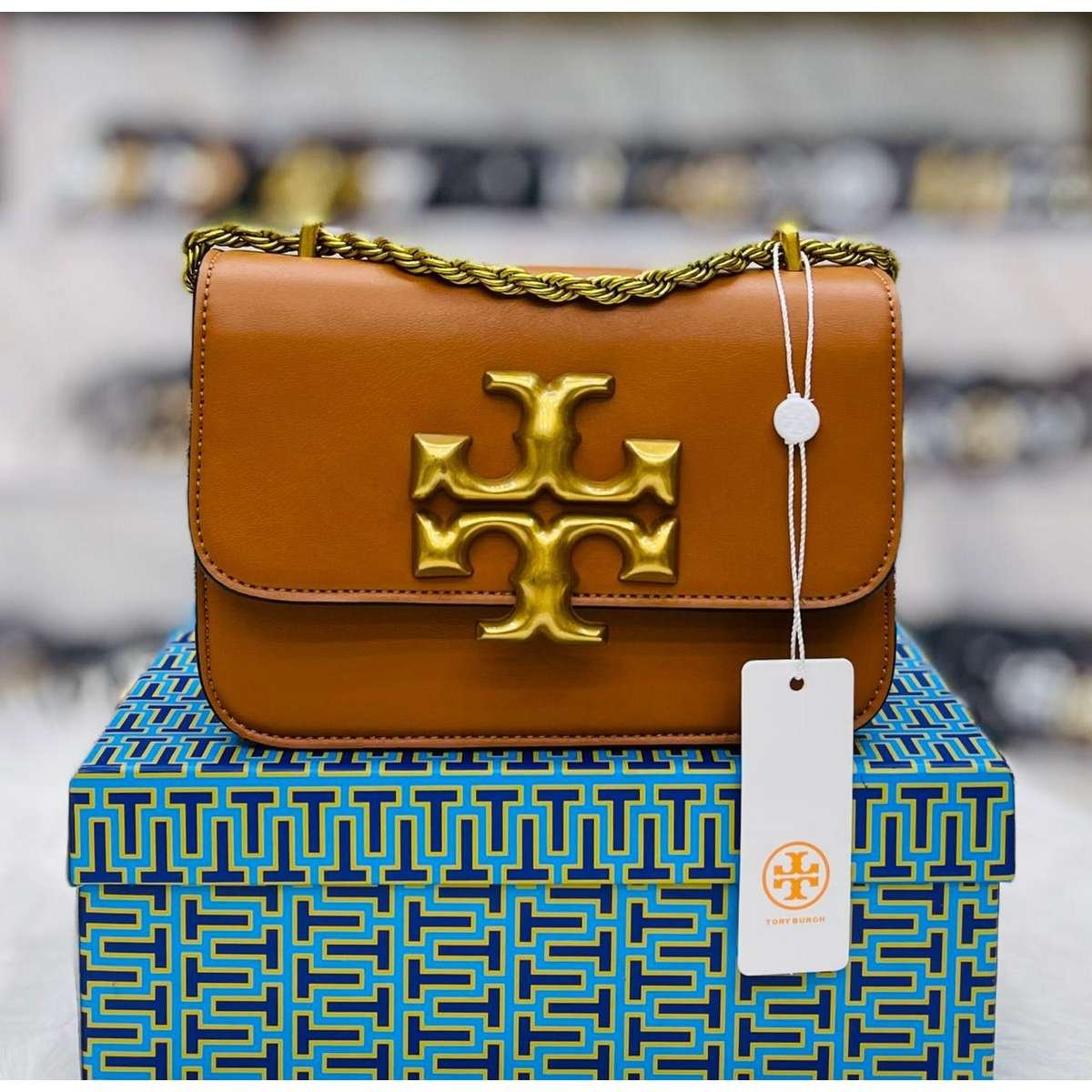 Tory Burch Eleanor Leather Burgundy Shoulder Bag - Image 3
