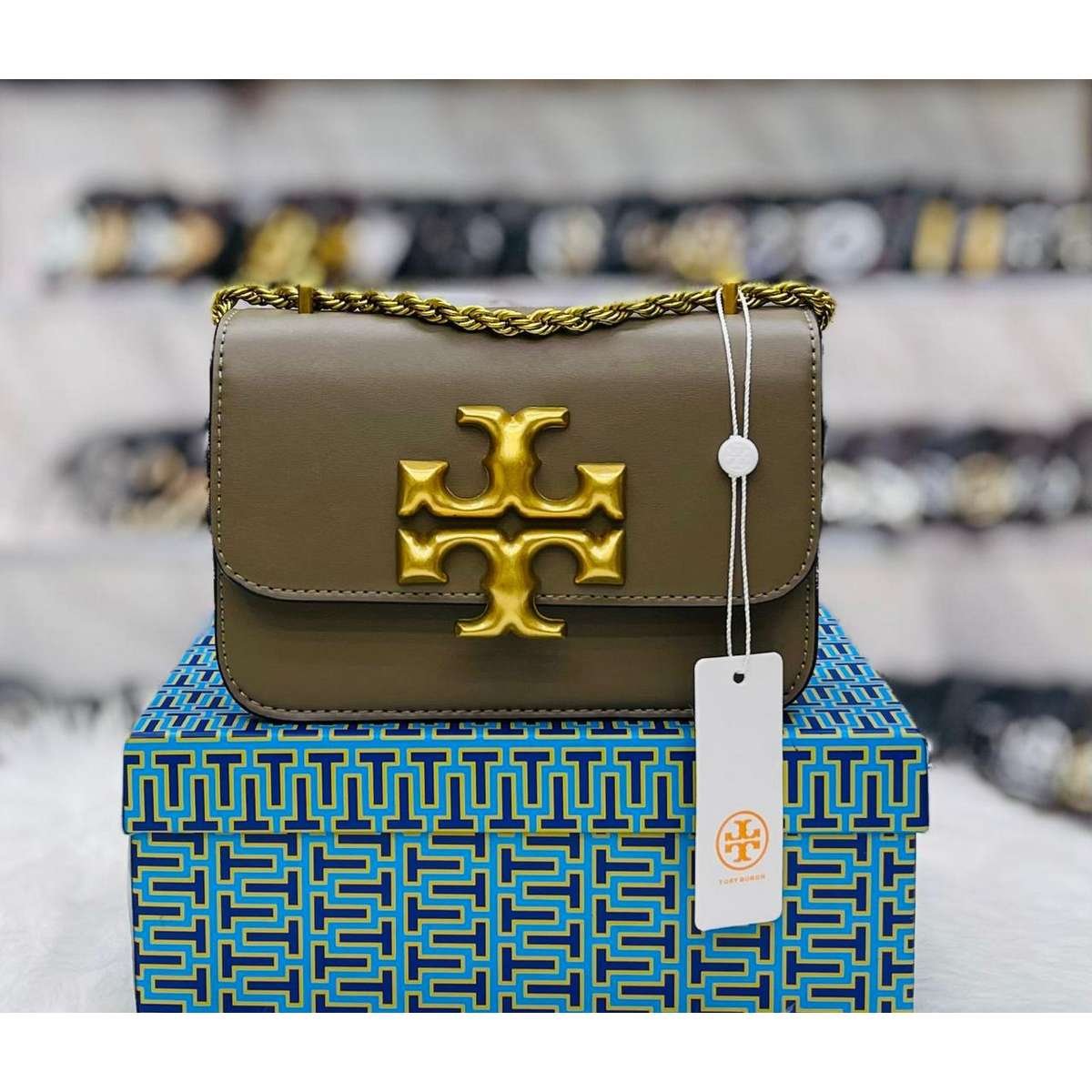 Tory Burch Eleanor Leather Burgundy Shoulder Bag - Image 5