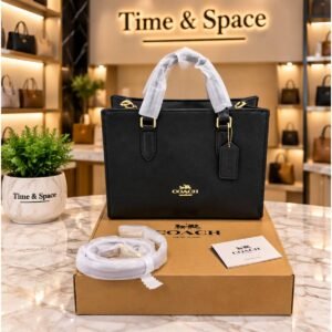 Coach Structured Tote Handbag - Black