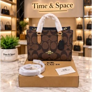 Coach Structured Tote Handbag - Brown