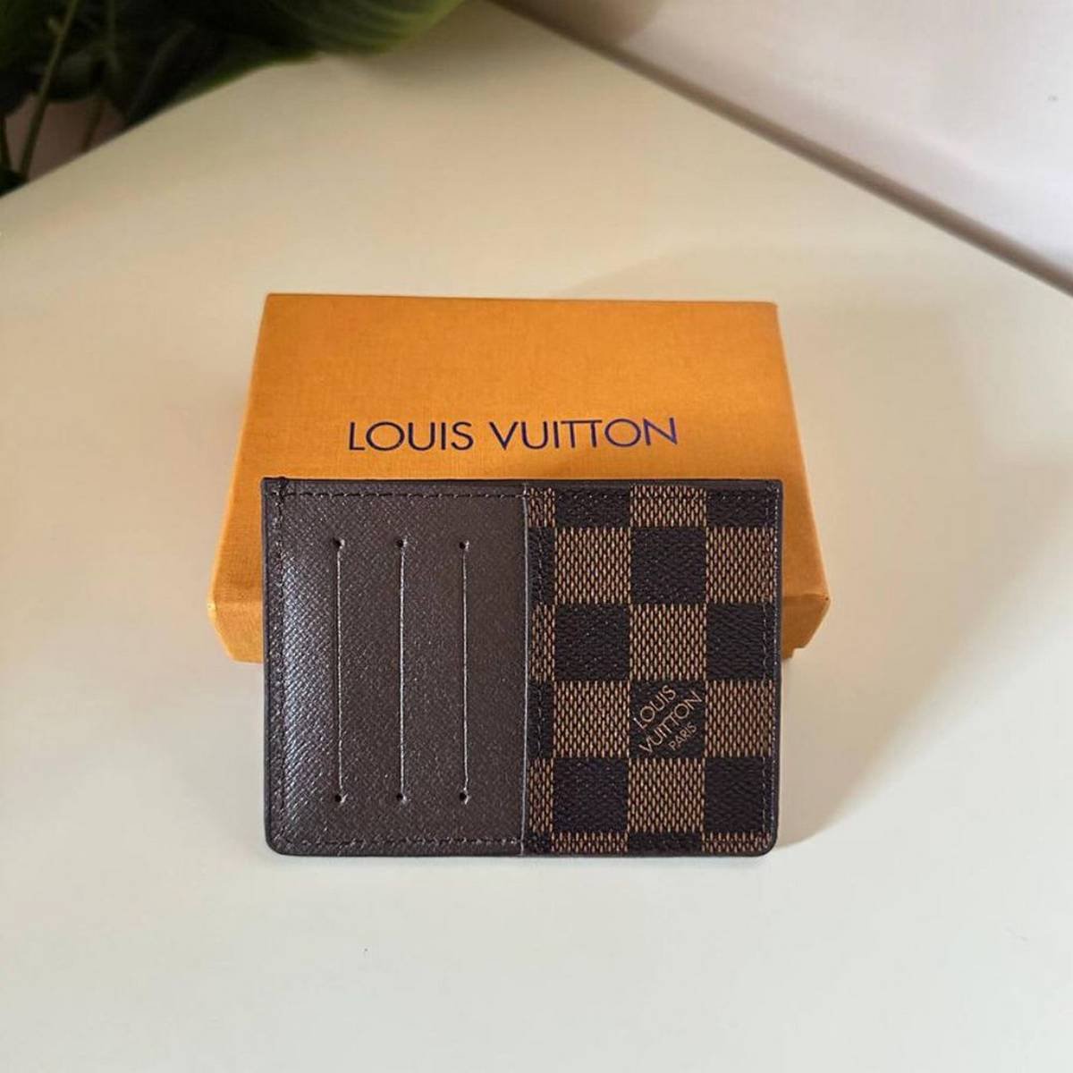 Louis Vuitton Coffee Plaid Card Holder