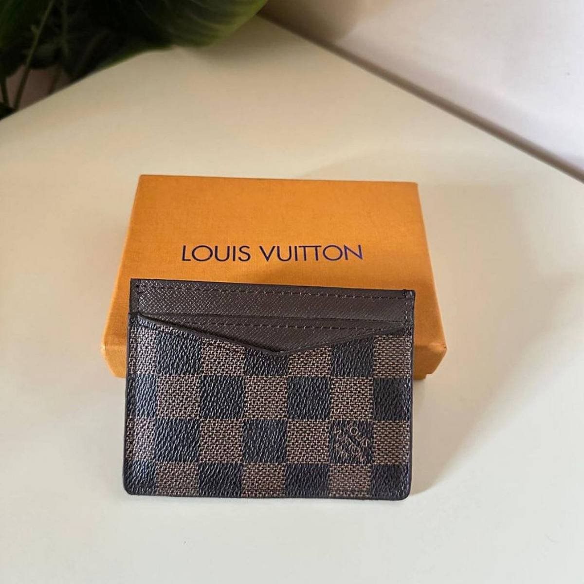 Louis Vuitton Monogram Card Holder – Wine Red - Image 3
