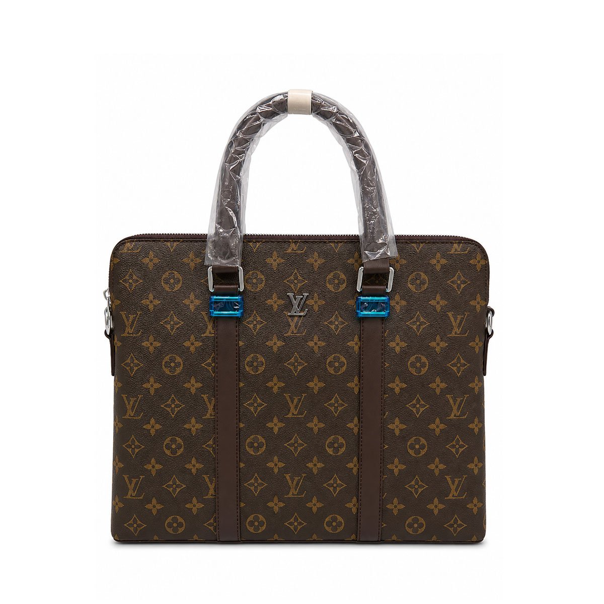 Louis Vuitton Monogram Macassar Slim Laptop Briefcase