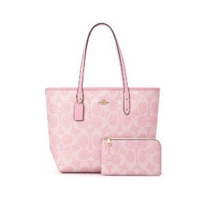 Coach Pink Tote Bag with Pouch