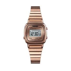 SKMEI 1901 Rose Gold Digital Stainless Steel Watch