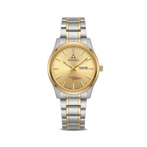 Fitron Gents Watch Golden Dial Two-Tone