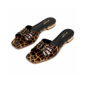 Saint Laurent Tribute Patent Leather Flat Sandals