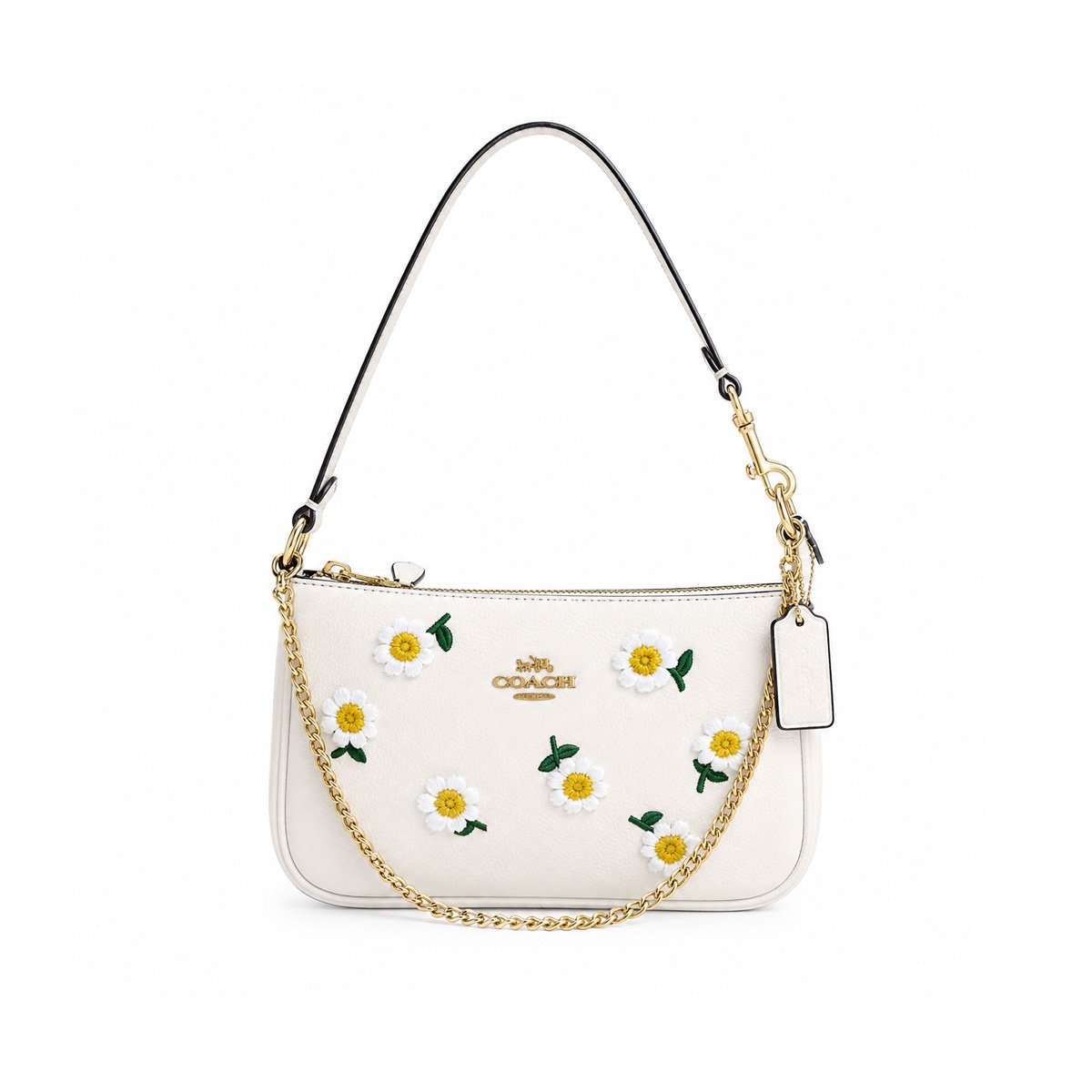 Coach White Floral Daisy Shoulder Bag
