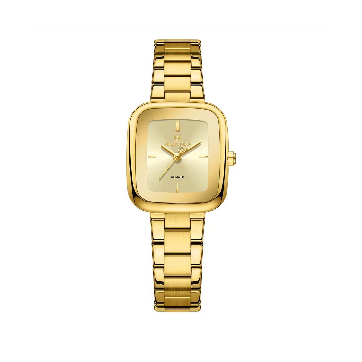 NAVIFORCE NF 5075 Women’s Square Dial Watch Gold