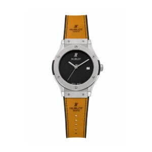 Hublot Classic Fusion Tan Leather Black Dial Titanium Watch