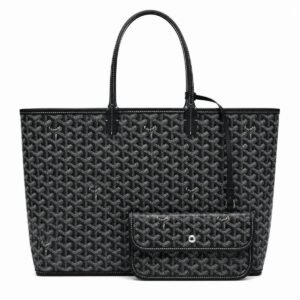 Goyard Black Tote Bag Front View