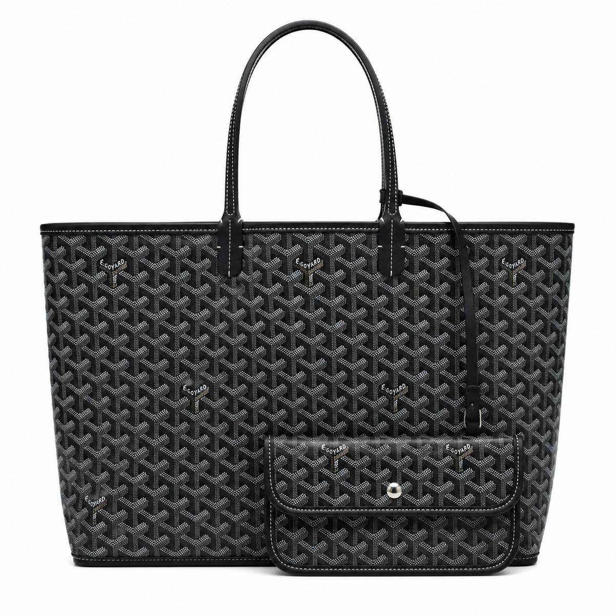 Goyard Black Tote Bag Front View
