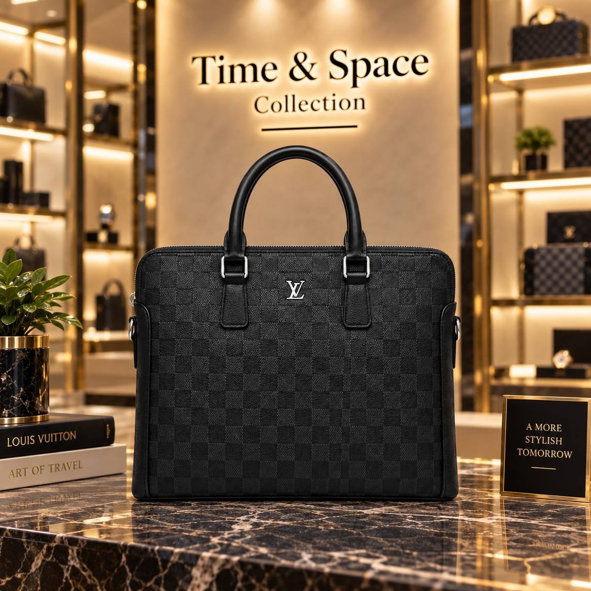 Louis Vuitton Damier Graphite Slim Briefcase Laptop Bag - Image 2