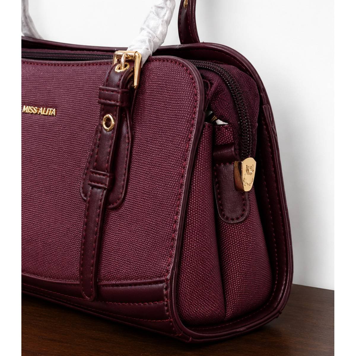 Miss Alita Women's Handbag – Dark Maroon - Image 5