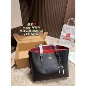 COACH Signature Canvas City Tote Bag - Black