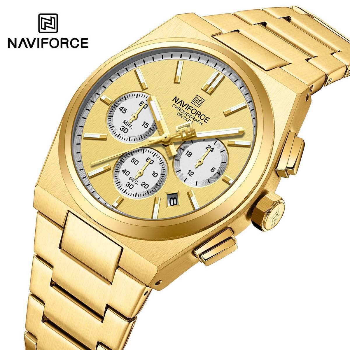 Naviforce NF8048L Ladies Integrated Stainless Steel Quartz Watch - Image 2