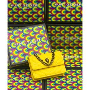 Kurt Geiger London Kensington Micro Quilted Crossbody Bag - Yellow