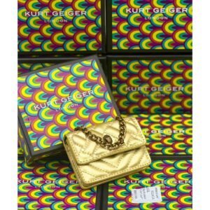 Kurt Geiger London Kensington Micro Quilted Crossbody Bag - Metallic