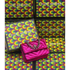 Kurt Geiger London Kensington Micro Quilted Crossbody Bag - Magenta