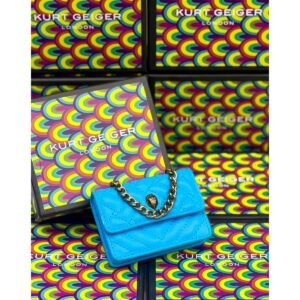 Kurt Geiger London Kensington Micro Quilted Crossbody Bag - Bright Blue