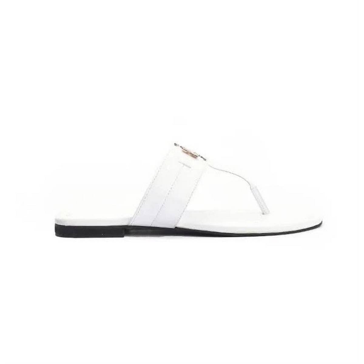 Tory Burch Tan Leather Double T Thong Sandals - Image 3