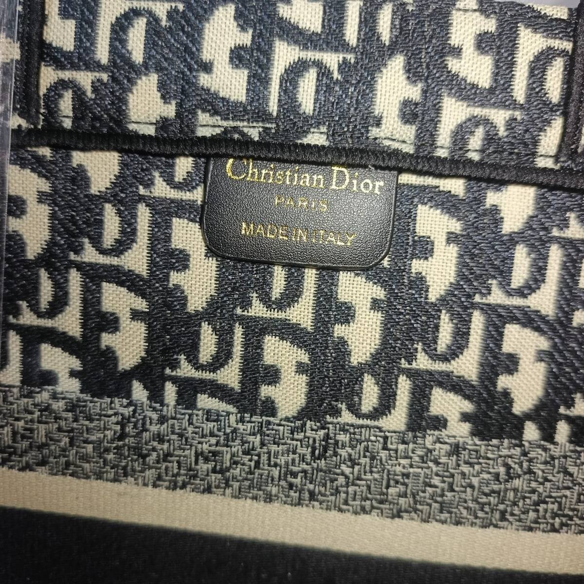 Christian Dior Book Tote Bag – Blue & Beige Dior Oblique - Image 6