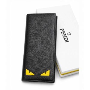 Fendi Pebbled Leather Bag Bugs Monster Eye Long Wallet