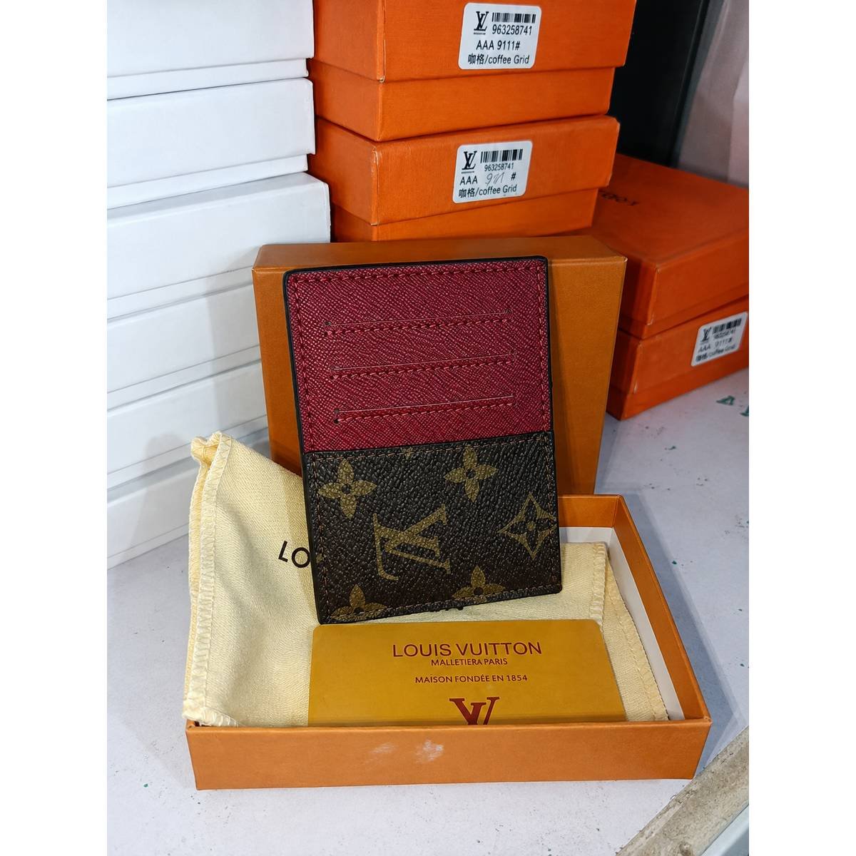 Louis Vuitton Wine Red Monogram Card Holder
