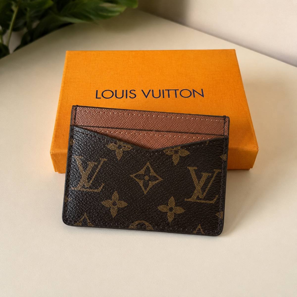 Louis Vuitton Monogram Card Holder – Wine Red - Image 8