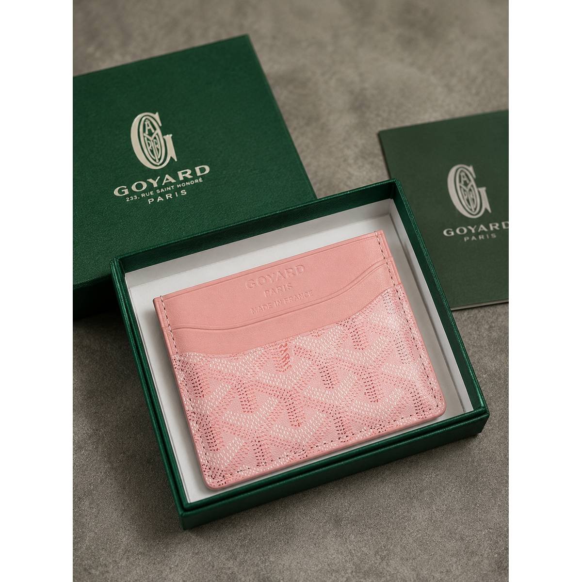 Goyard Saint-Sulpice Card Holder in Dark Red Goyardine Canvas - Image 3