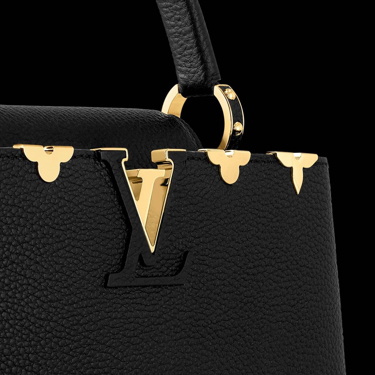 Louis Vuitton Capucines Handbag in Black Taurillon Leather - Image 2