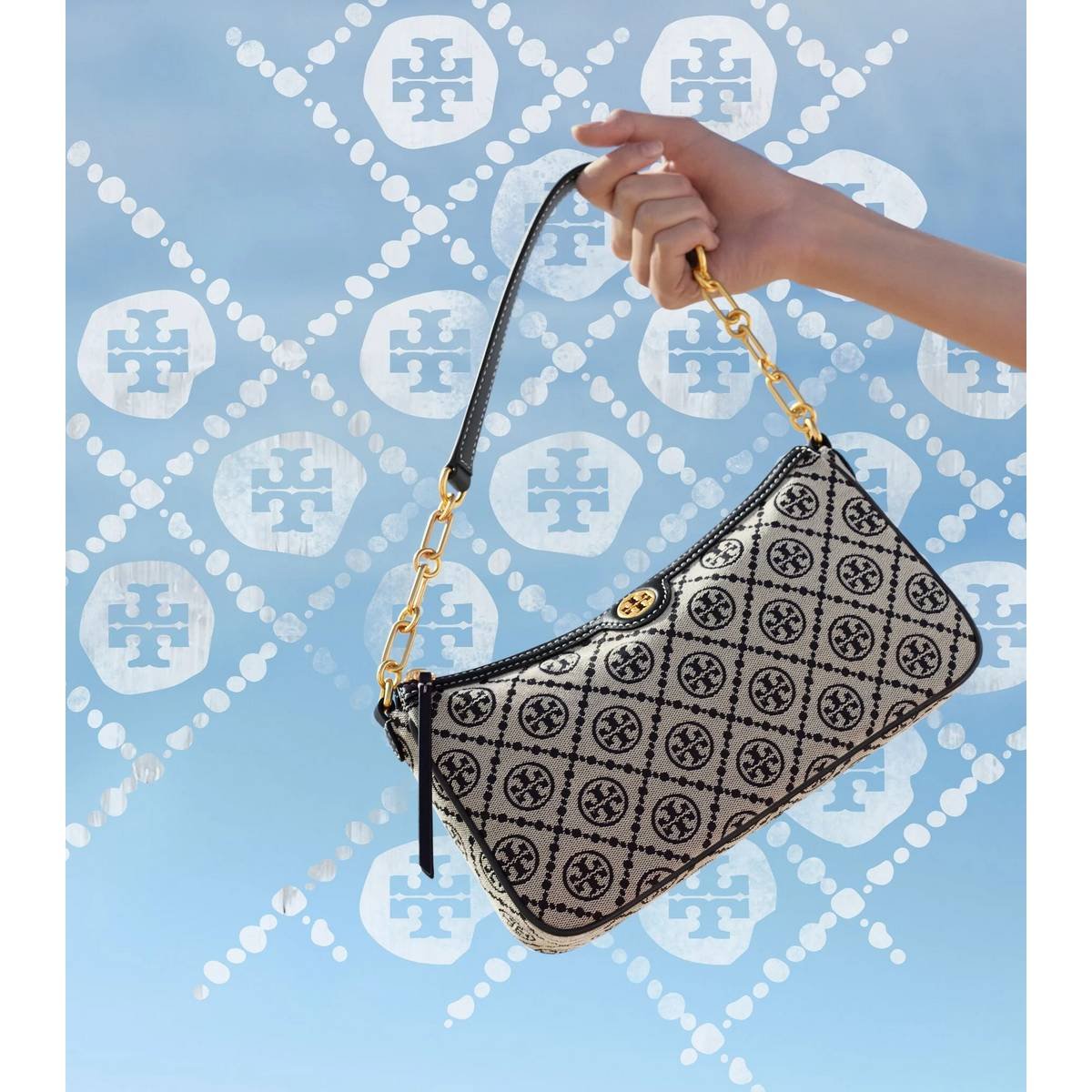 Tory Burch Small Fleming Convertible Shoulder Bag – Grey - Image 5