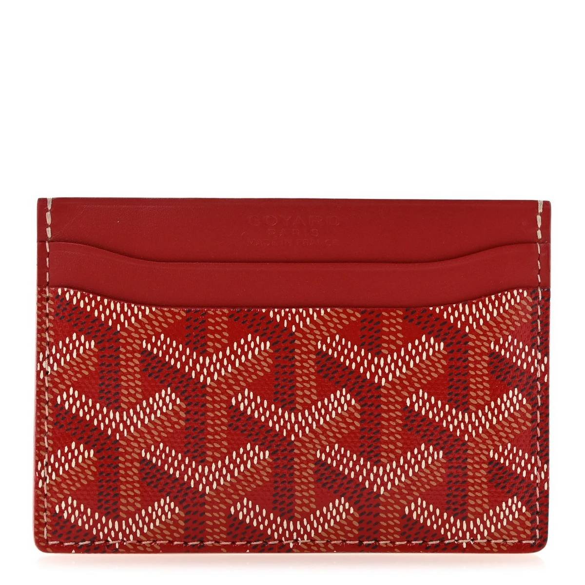 Goyard Saint-Sulpice Card Holder in Dark Red Goyardine Canvas - Image 7