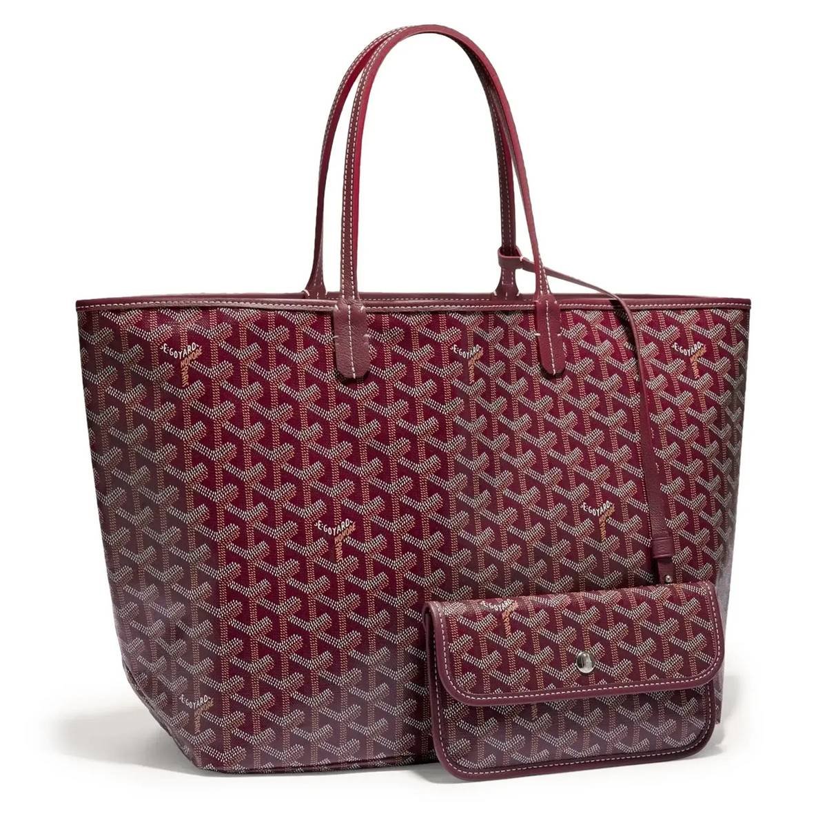Goyard Tote Bag – Wine Red - Image 3