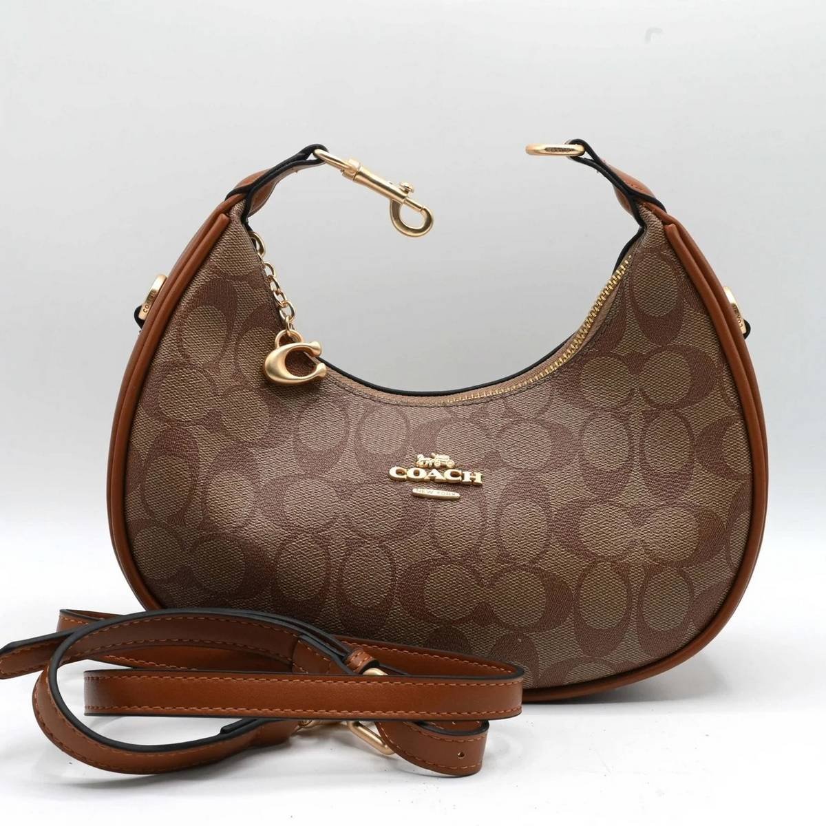 COACH Teri Shoulder Bag in Signature Canvas – Brown - Image 3