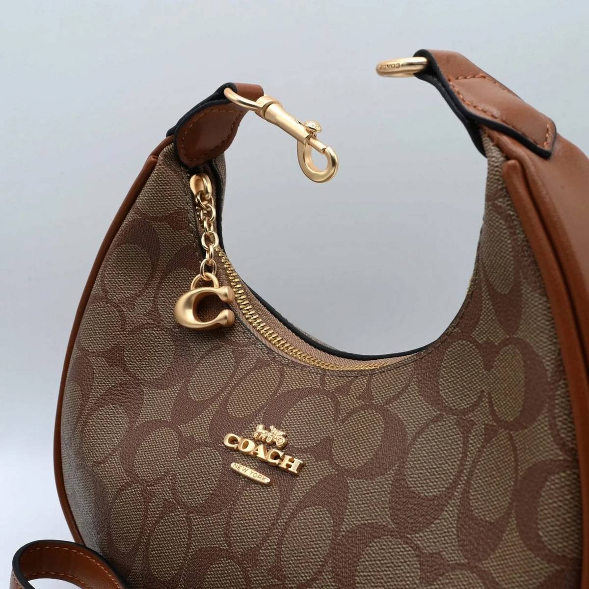 COACH Teri Shoulder Bag in Signature Canvas – Brown - Image 6