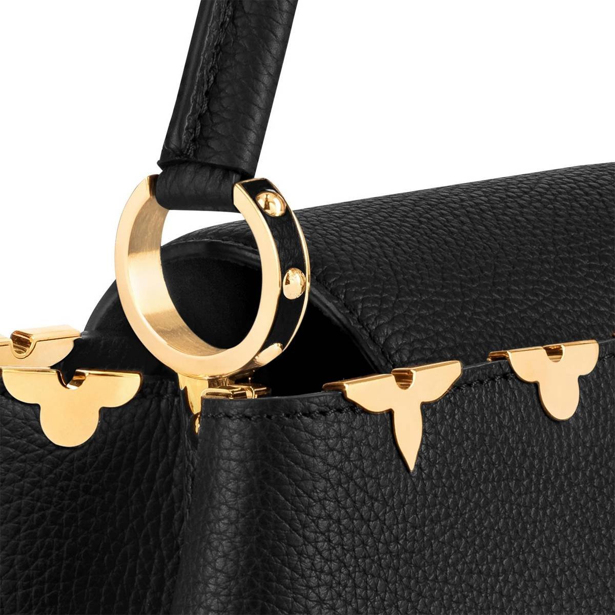 Louis Vuitton Capucines Handbag in Black Taurillon Leather - Image 4