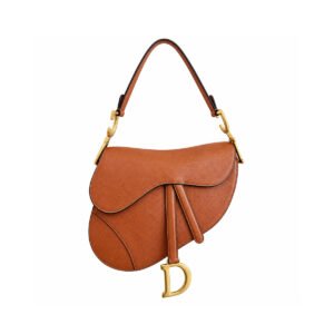 Christian Dior Saddle Bag Brown Black White