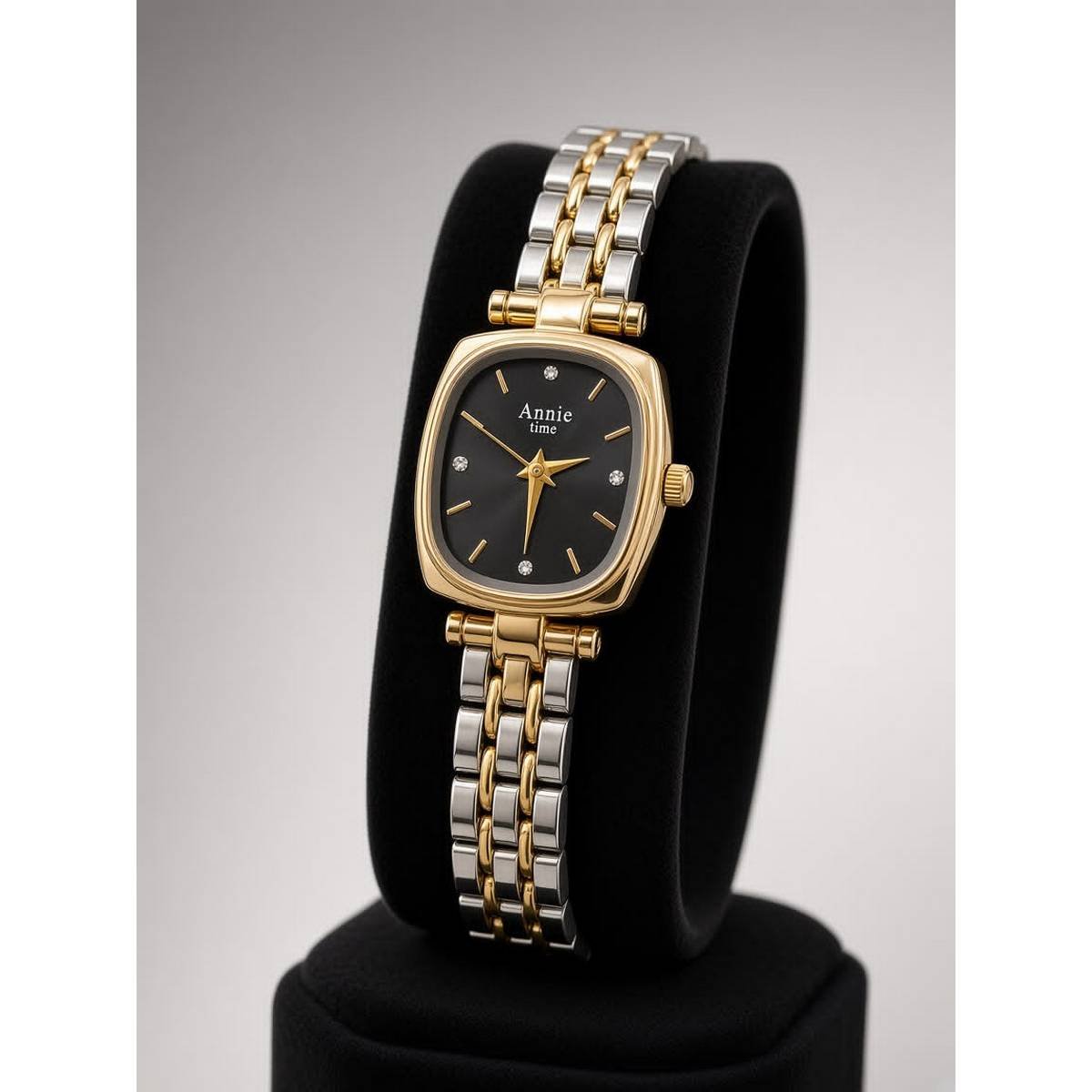 Annie Time Black Dial Two-Tone Women's Watch - Image 3