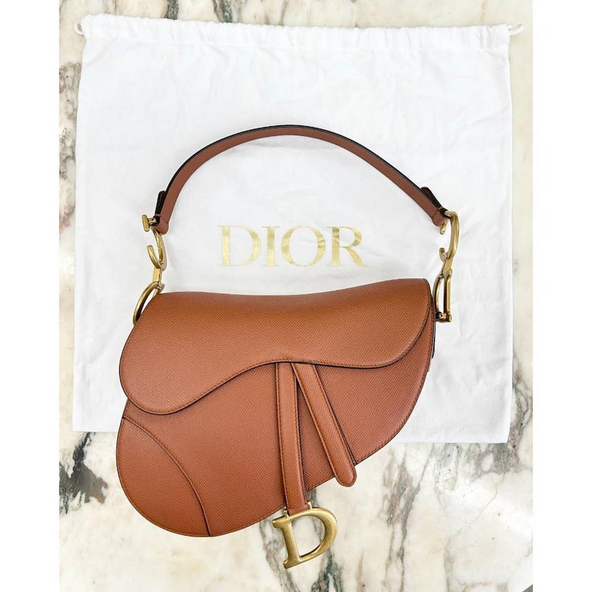 Christian Dior Saddle Bag Brown Black White – Shoulder & Crossbody Bag - Image 4